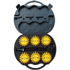 Yellow rechargeable flashing emergency lights